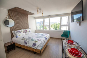 Cómodo departamento estudio de arriendo diario en el centro de Concepción, Te Alojo Conce